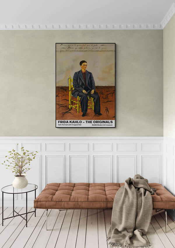 Portræt med kortklippet hår - Frida Kahlo