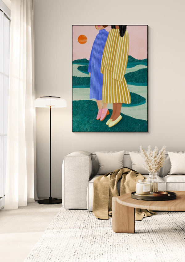 Friends With Striped Dresses - Bea Muller