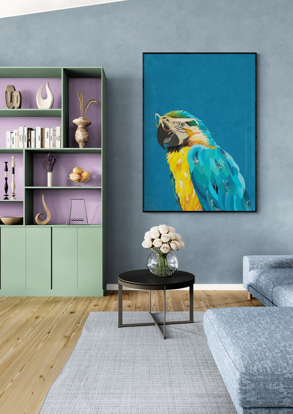 Livlig ara med briller - Sarah Manovski