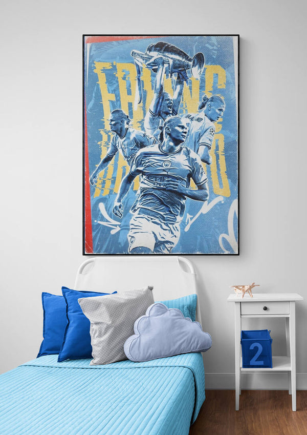 Erling Haaland Fodboldplakat