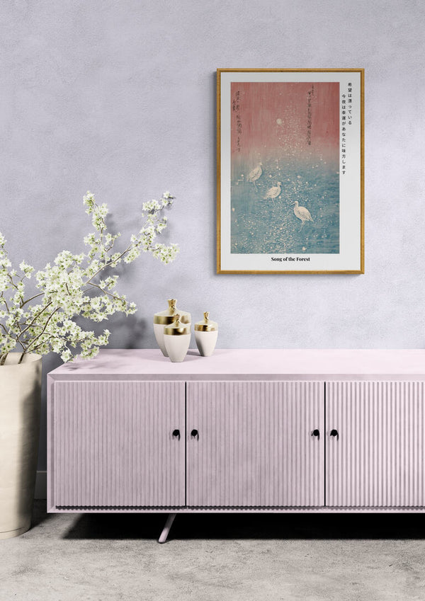 Song of the Forest - Japandi Woodblock Print