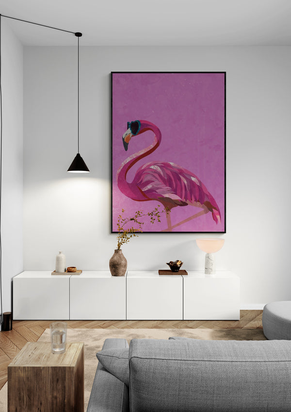 Magenta Metallisk Flamingo - Sarah Manovski