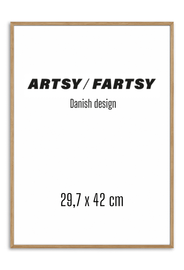 Ramme i massiv egetræ 30x42 cm