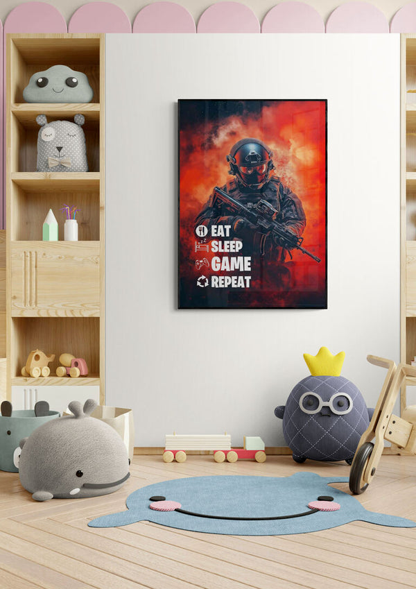 Spis Sov Gentag Gamer Plakat