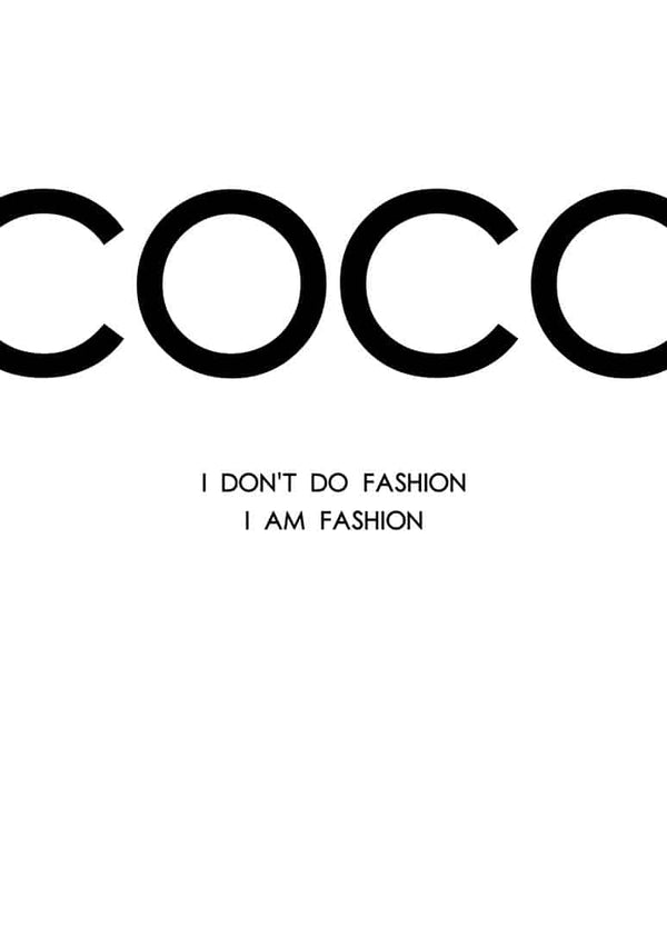 Klassisk Coco Chanel-plakat
