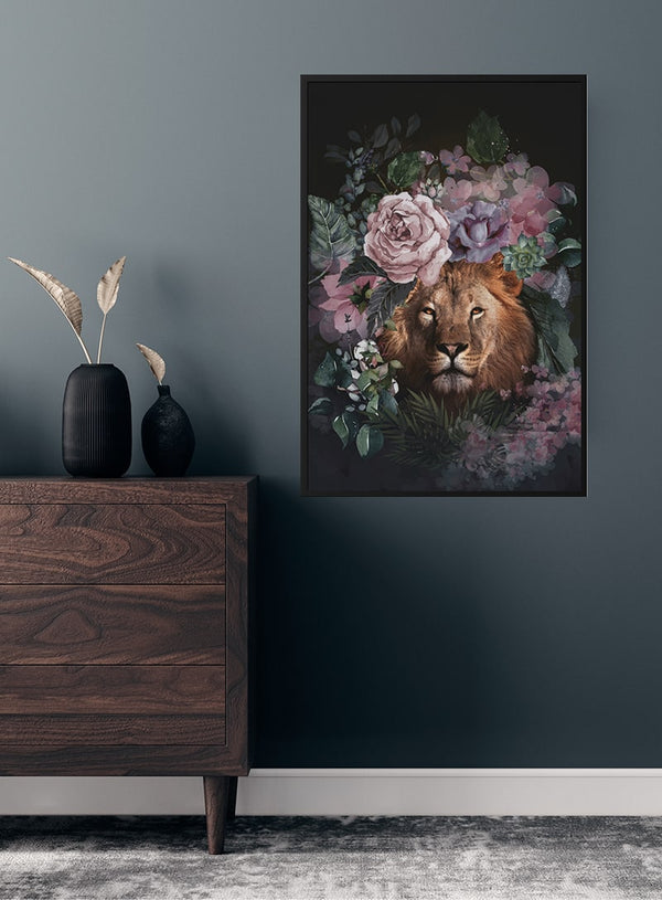 Kærlighed med blomster plakat