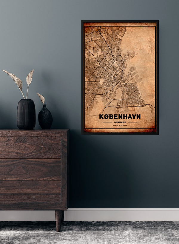 Kort over København plakat