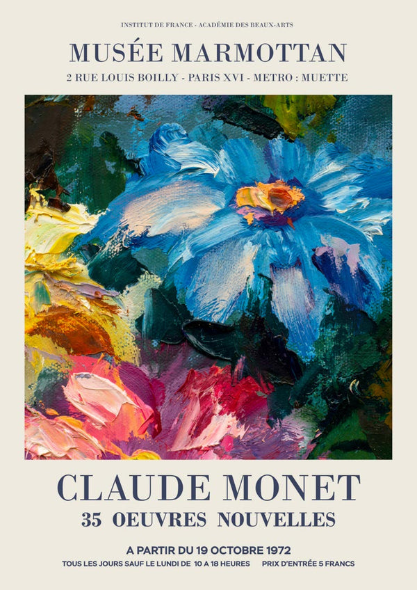 Claude Monet blomstermaleri plakat