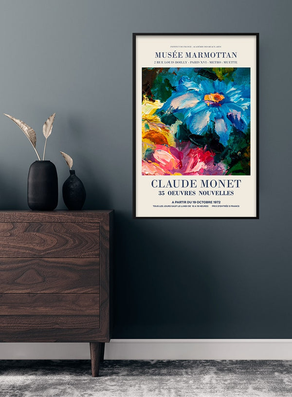 Claude Monet blomstermaleri plakat