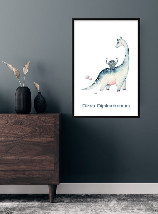 Dinosaurplakat til børn