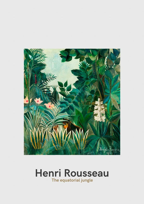 Ækvatorjunglen af ​​Henri Rousseau japansk kunstposter