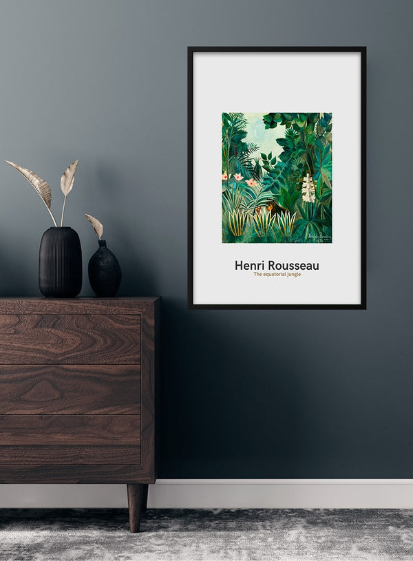 Ækvatorjunglen af ​​Henri Rousseau japansk kunstposter