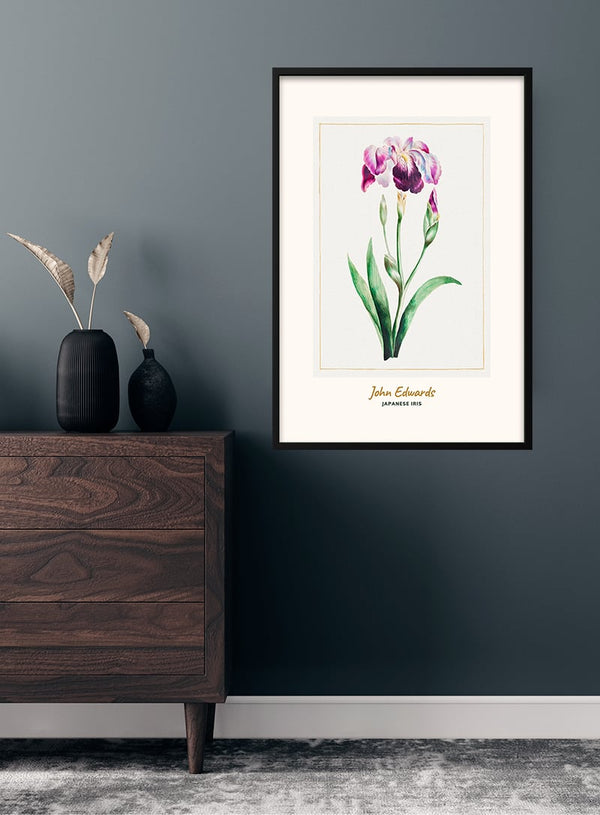 Japansk Iris af John Edwards japansk kunstplakat