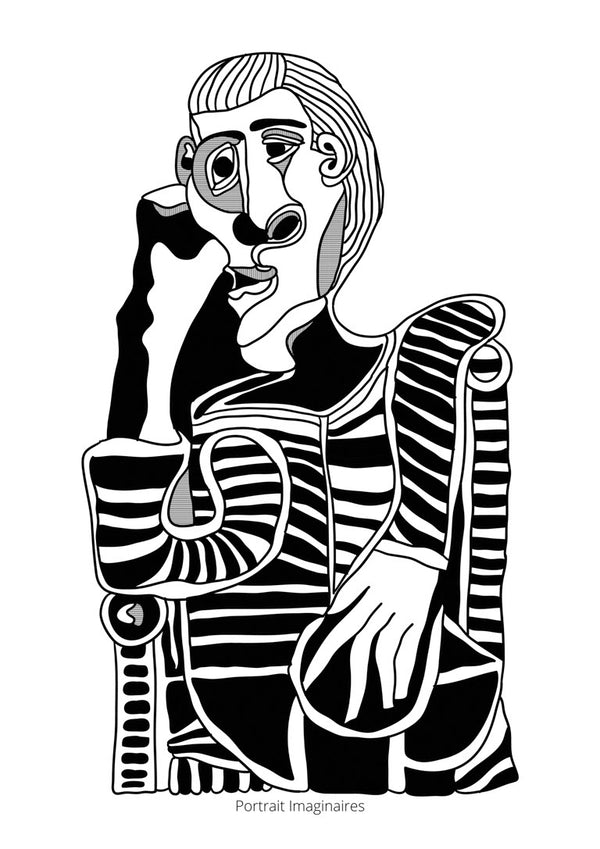 Picasso inspireret inspireret Portrait imaginaires plakat