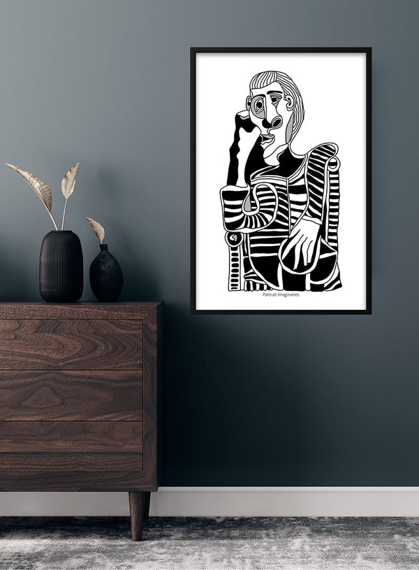 Picasso inspireret inspireret Portrait imaginaires plakat