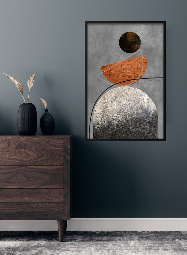 Minimalistisk brun og sølv #2 plakat