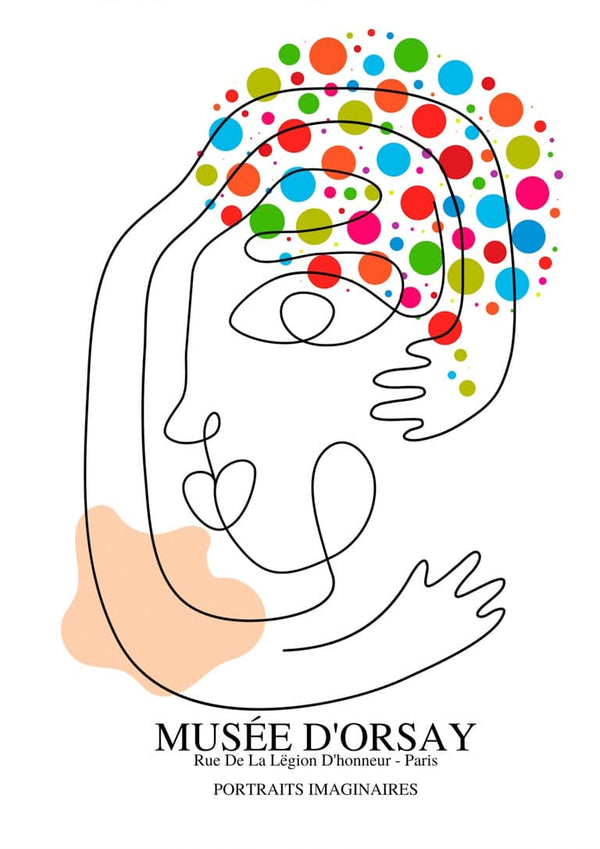 Picasso inspireret inspireret Portrait imaginaires plakat