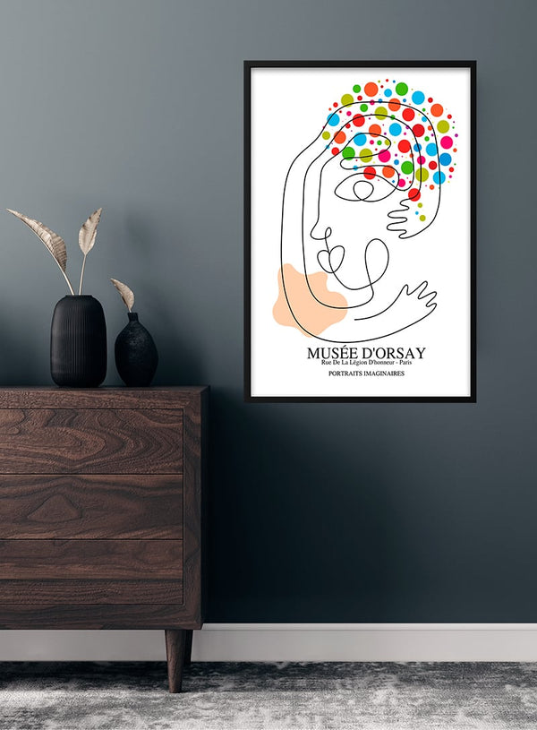 Picasso inspireret inspireret Portrait imaginaires plakat