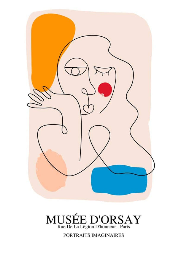 Picasso inspireret inspireret Portrait imaginaires plakat