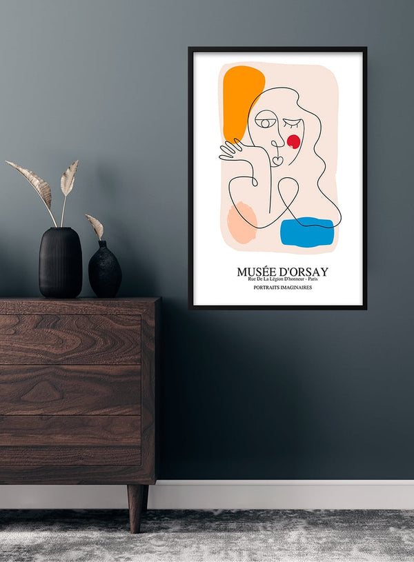 Picasso inspireret inspireret Portrait imaginaires plakat