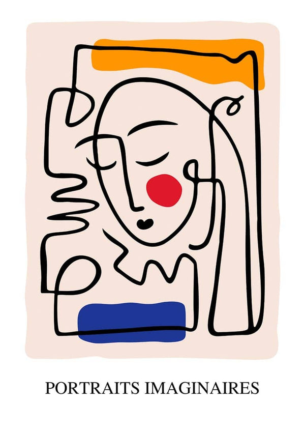 Picasso inspireret plakat Portrait imaginaires