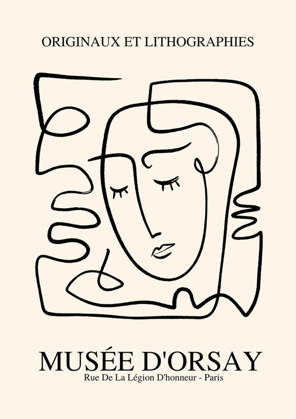 Picasso Inspireret ansigt imaginaires plakat