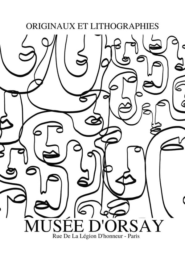 Picasso Inspired Faces imaginaires plakat
