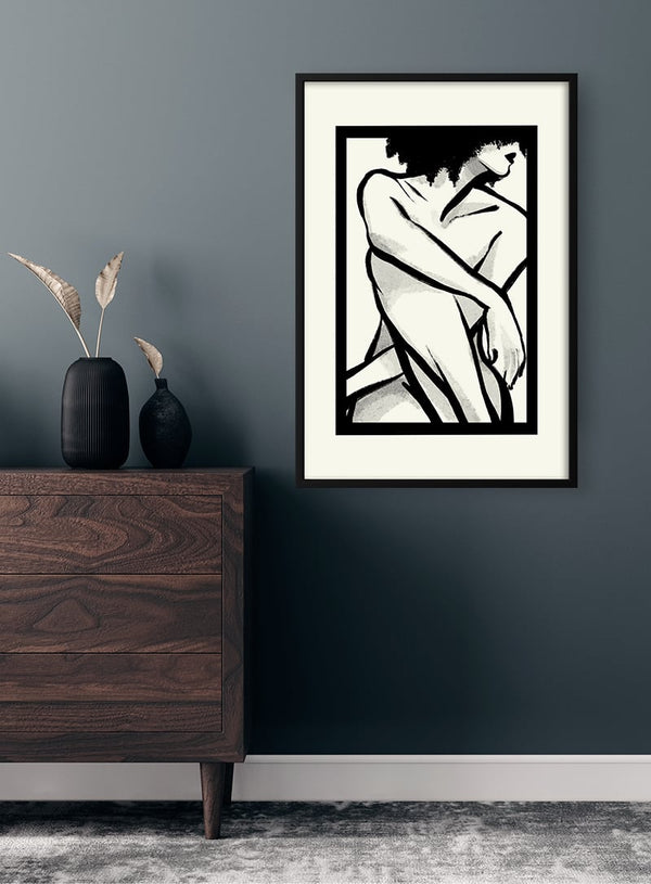 Form af en kvinde plakat