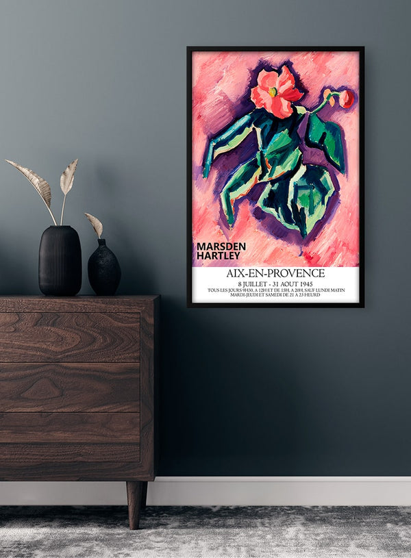 Lyserøde Begonier - Marsden Hartley plakat