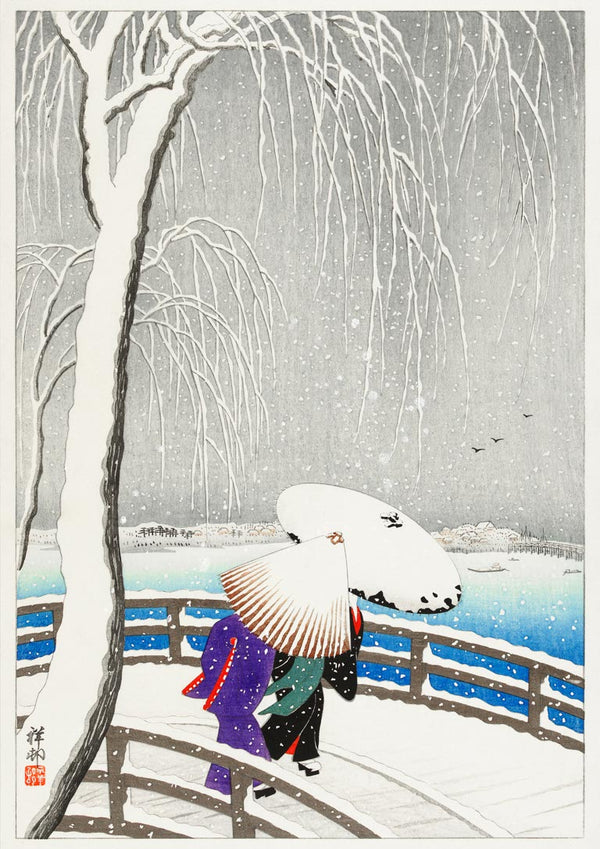 To kvinder i sneen - Yanagi-broen