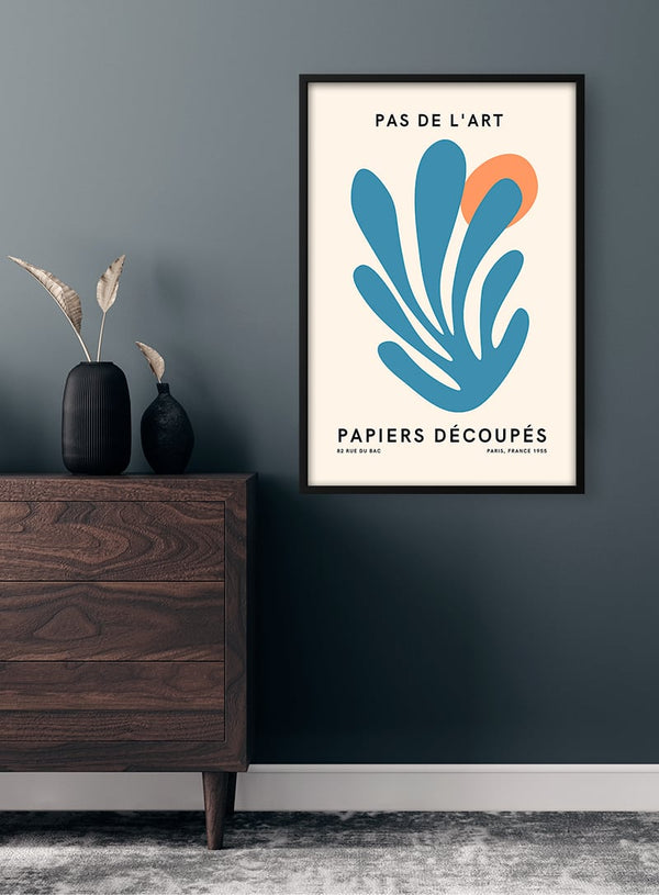 Pas De L'art Blå og Orange Plakat