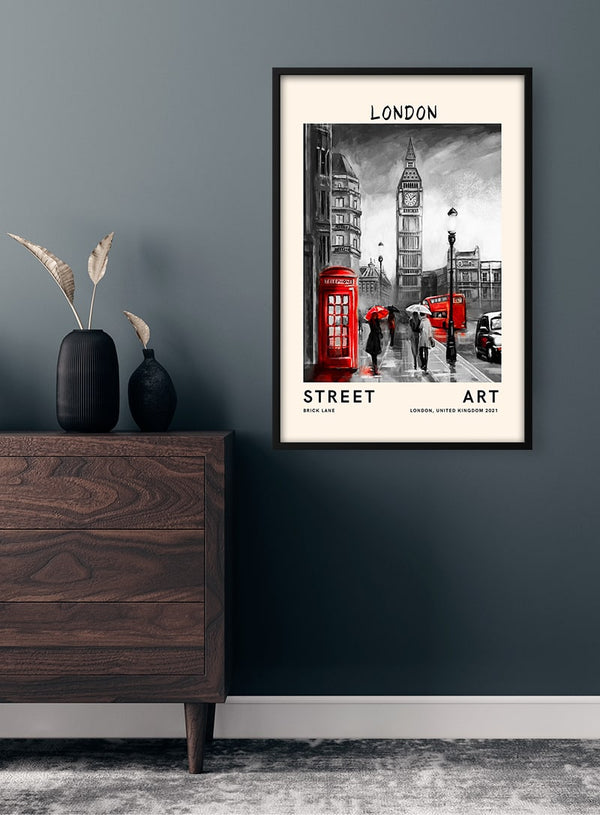 Gadekunst - London PLakat