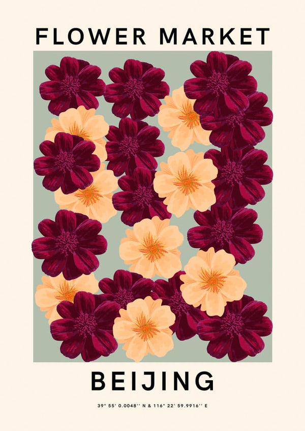 Blomstermarked - Beijing Plakat