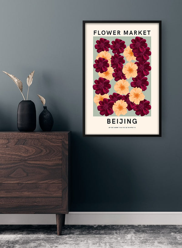 Blomstermarked - Beijing Plakat
