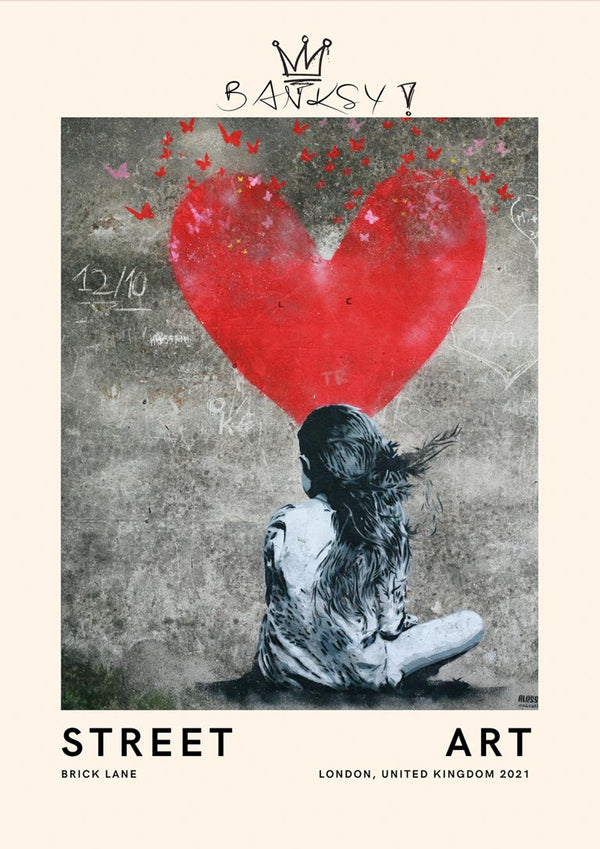 Gadekunst - Inspireret af Banksy-plakat