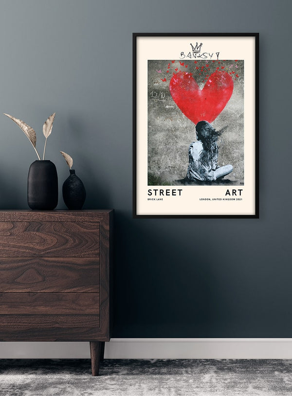 Gadekunst - Inspireret af Banksy-plakat