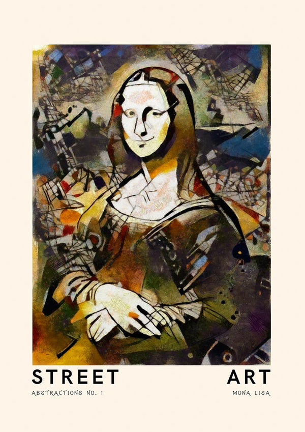 Gadekunst - Mona Lisa Plakat