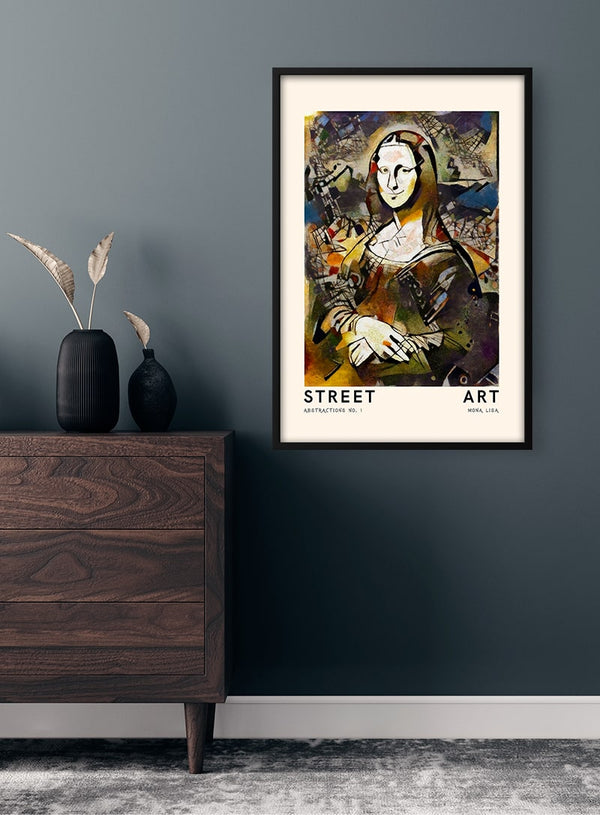 Gadekunst - Mona Lisa Plakat