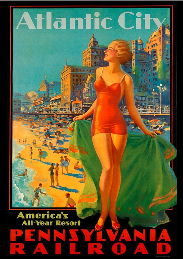 Atlantic City Vintage-plakat