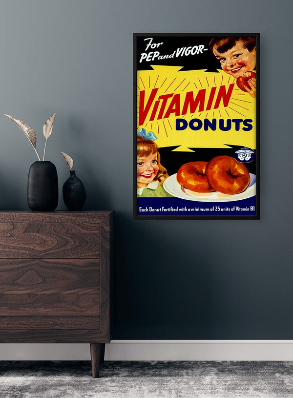 Vitamin Donuts Vintage Plakat
