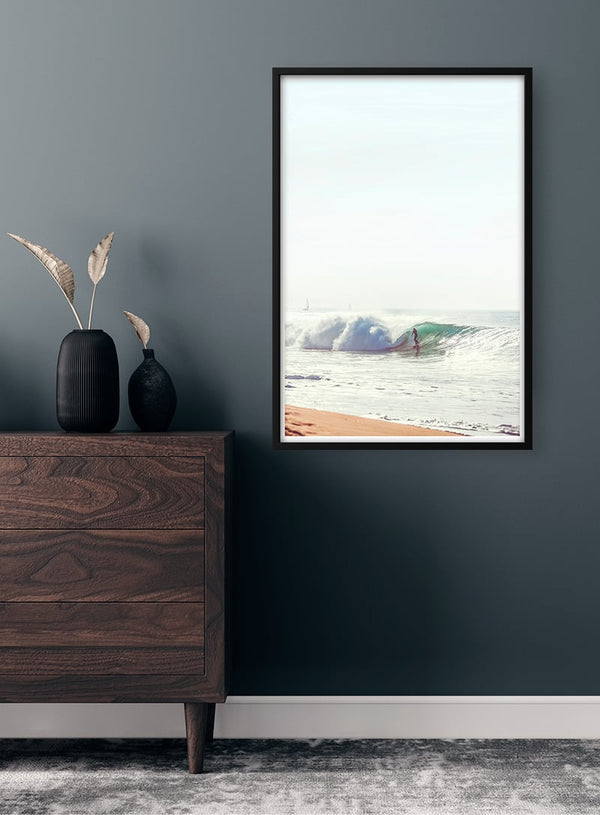 Surfer i bølgerne Plakat