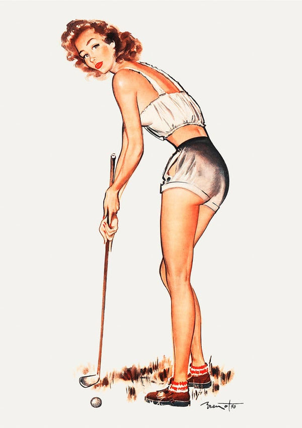 Vintage golfreklameplakat