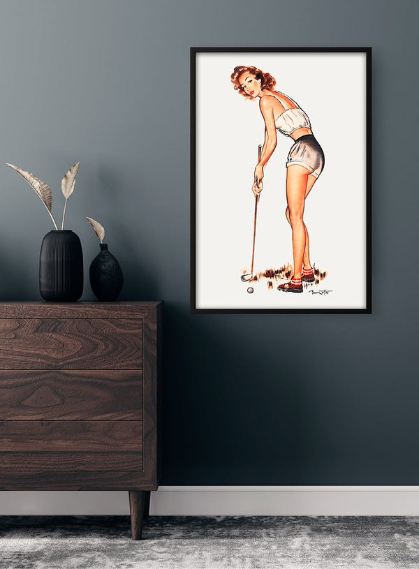 Vintage golfreklameplakat