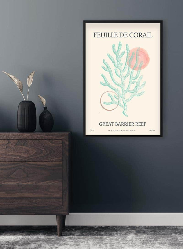 Feuille De Corail nr. 02 Plakat til stuen