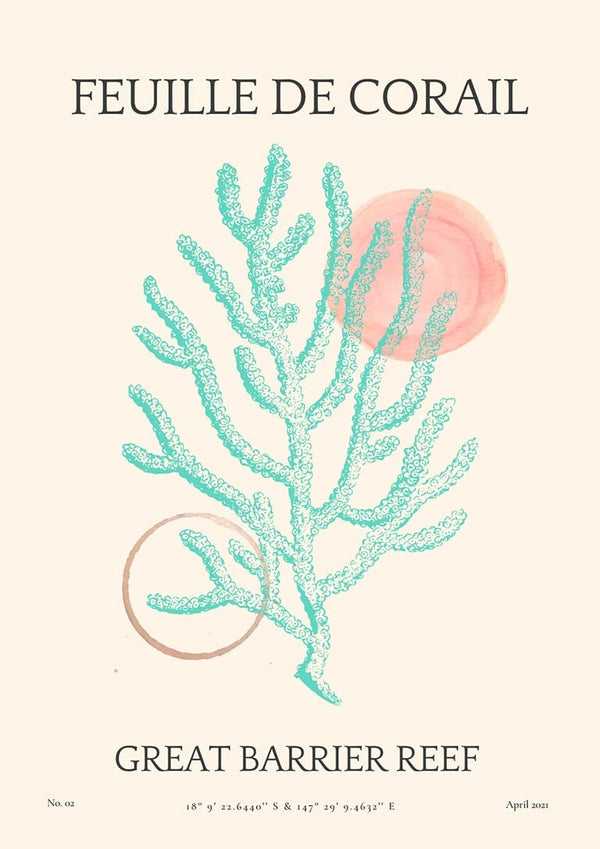 Feuille De Corail nr. 02 Plakat til stuen