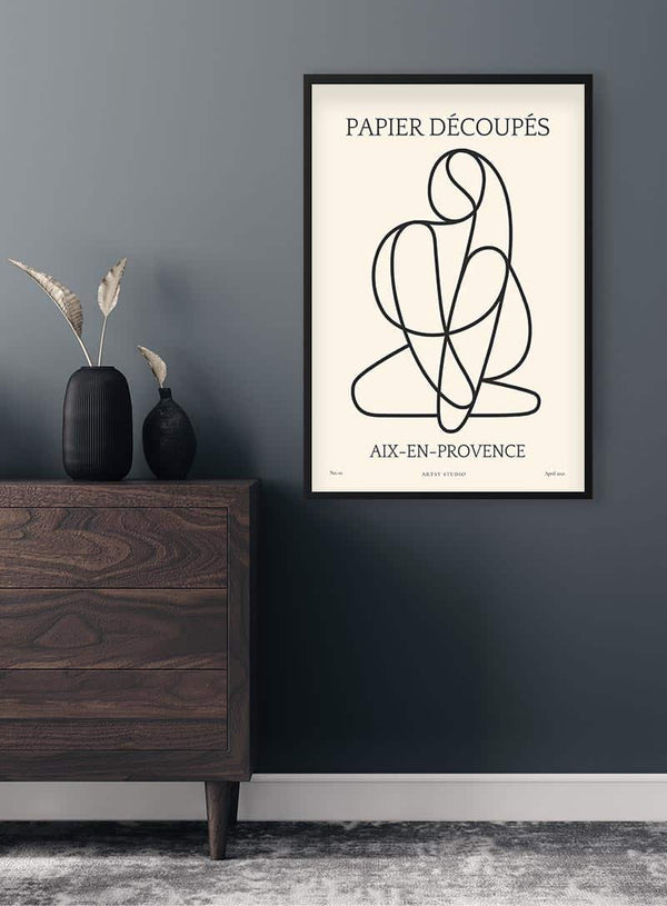 Papier Decoupe nr. 01 Plakat til Stuen