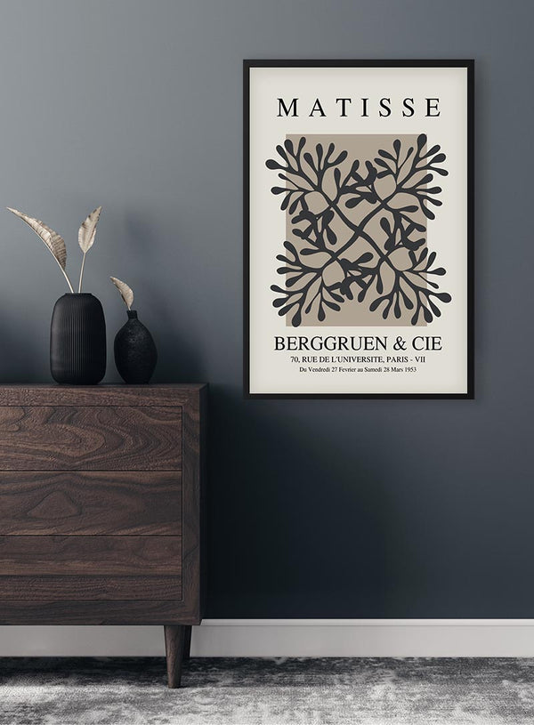 Papier Decoupe Coral Flower Plakat