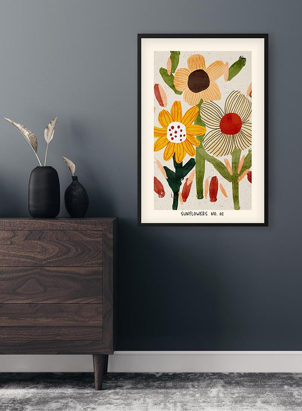 Flowerbomb Solsikke Nr. 02 Plakat