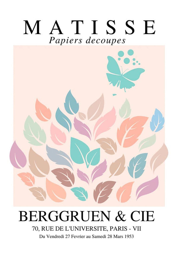 Matisse inspireret pastel decoupe plakat