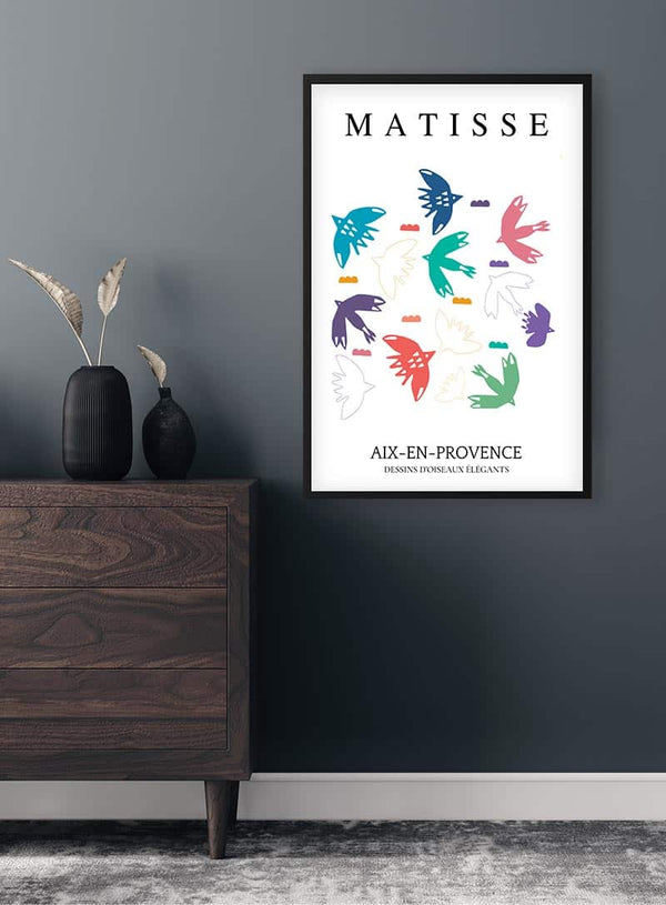 Matisse Inspired Birds Decoupe plakat